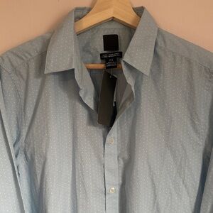 H&M Sky Blue Patterned Dress Shirt